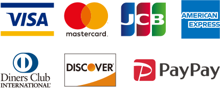 VISA mastercard JCB AMERICAN EXPRESS DinersClub DISCOVER PayPay